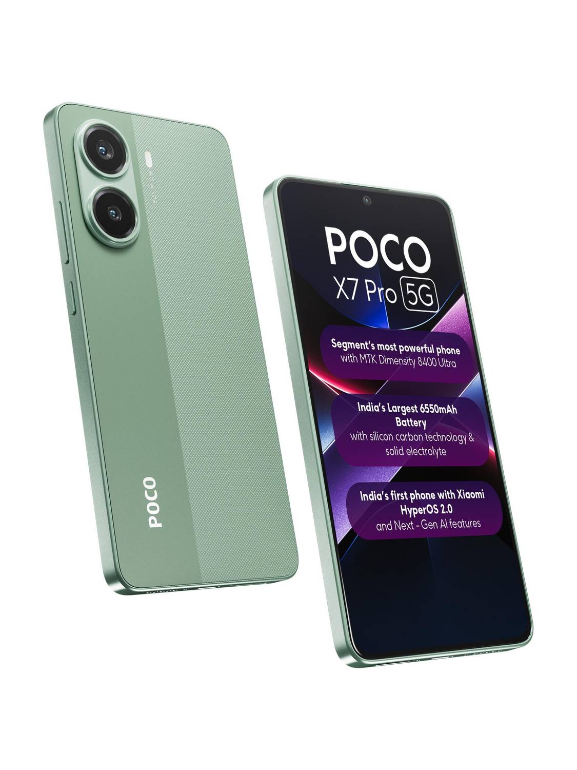 POCO X7 Pro 5G 256 GB Nebula Green - Image 1
