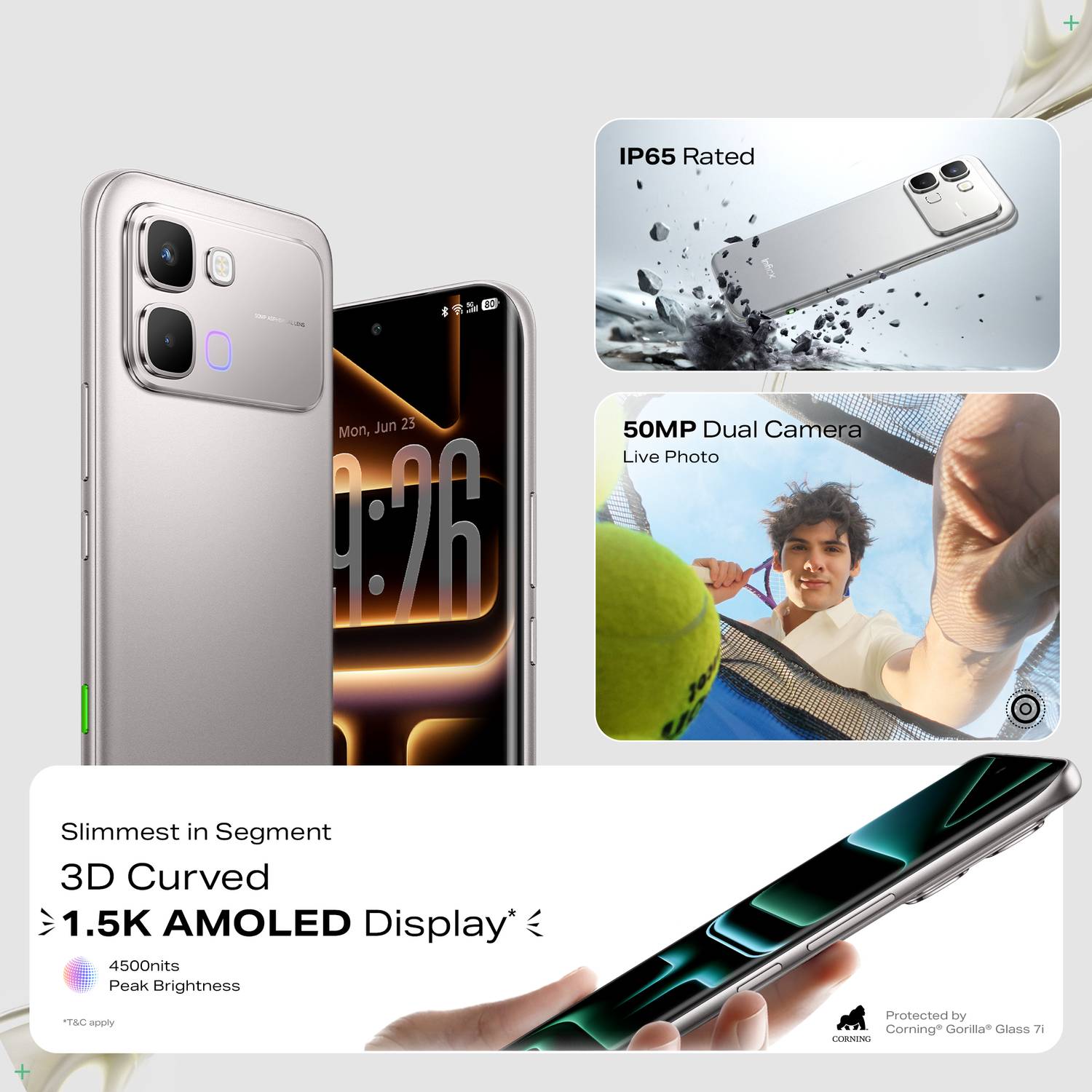 Infinix Note Edge 128GB (Lunar Titanium) - Image 3