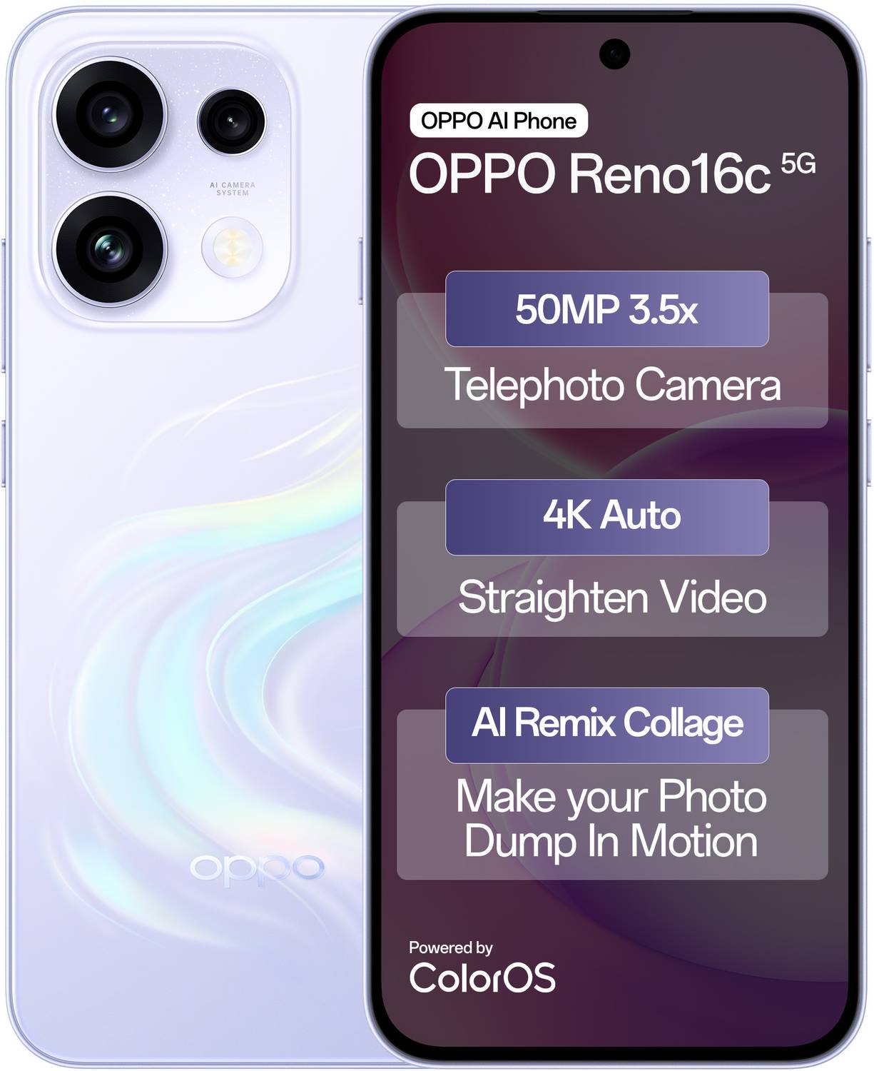 OPPO Reno16c 5G (Stellar Purple, 128 GB)