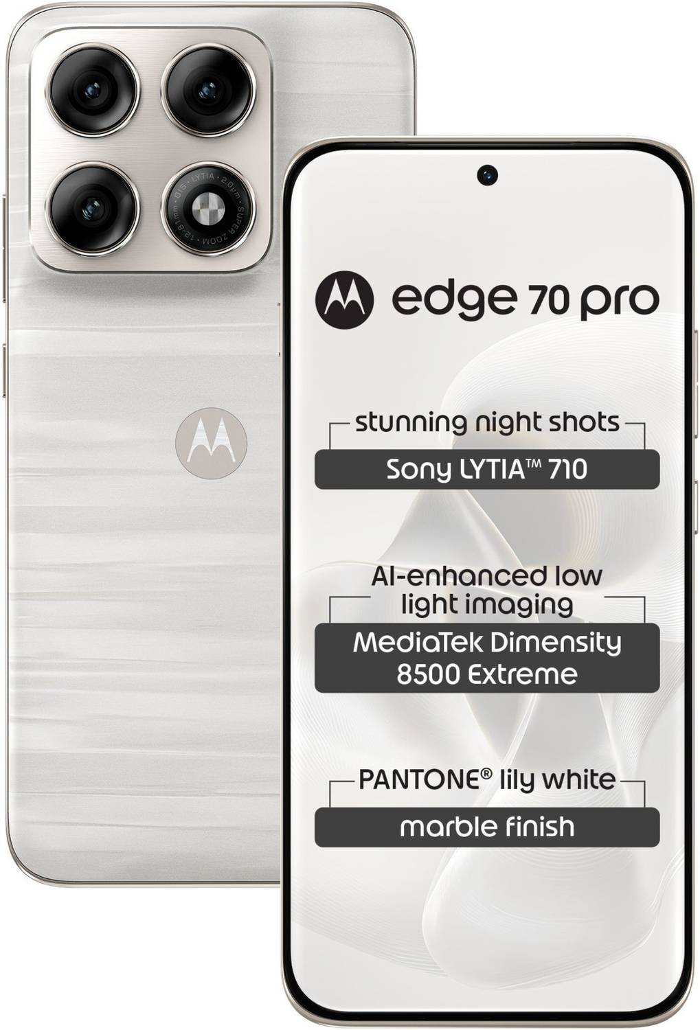 MOTOROLA edge 70 pro 256GB White - Image 1