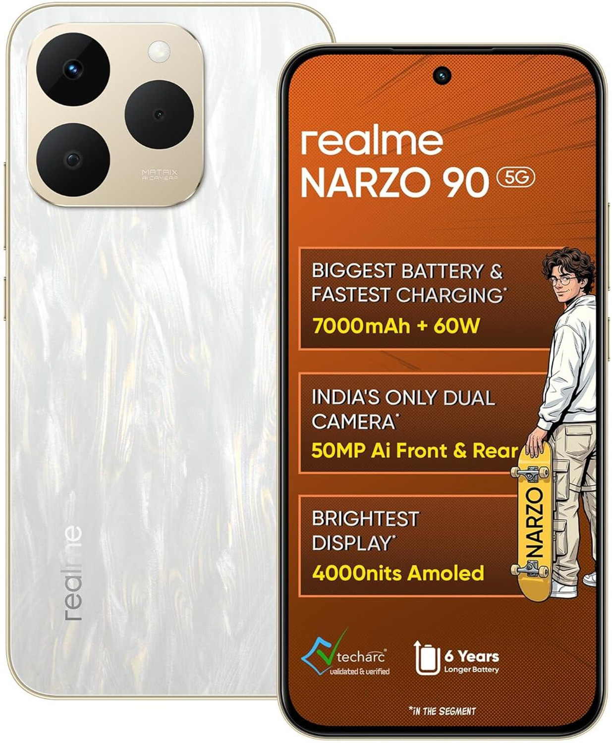 Image of realme Narzo 90 5g (Flowing Silver, 128 GB)