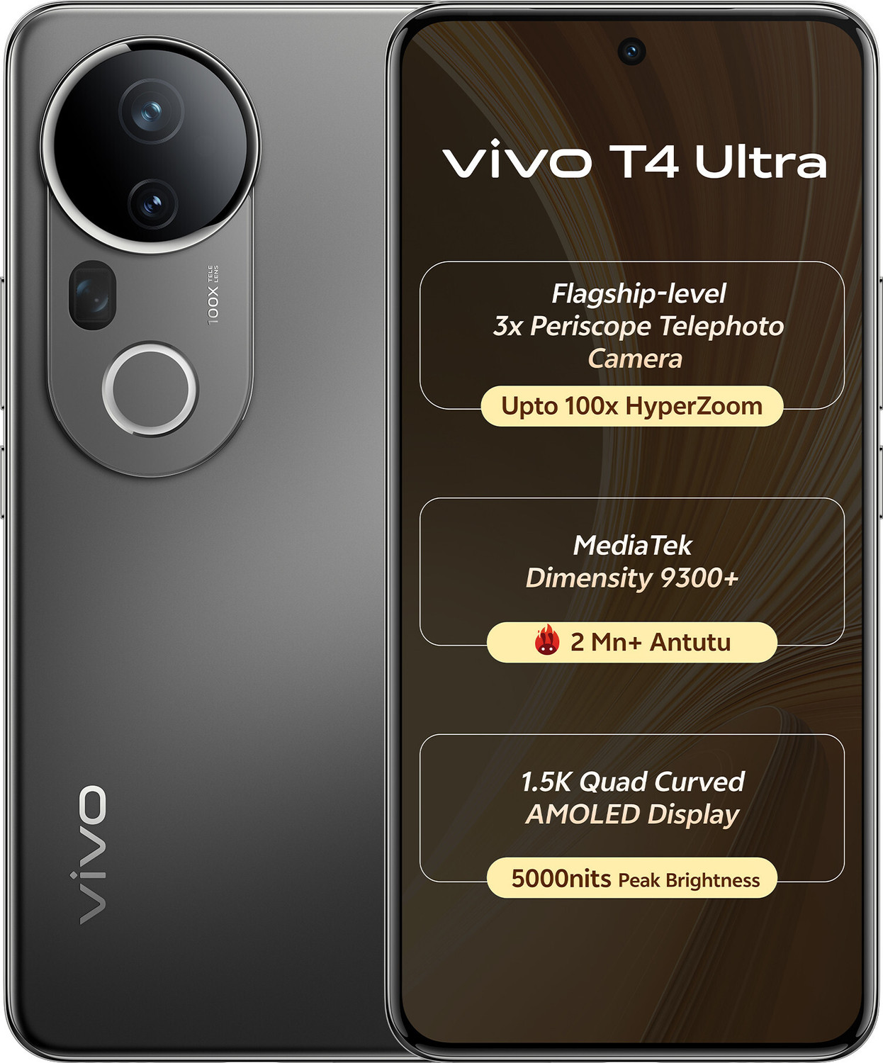 Image of vivo T4 Ultra 5G (Meteor Grey, 256 GB)