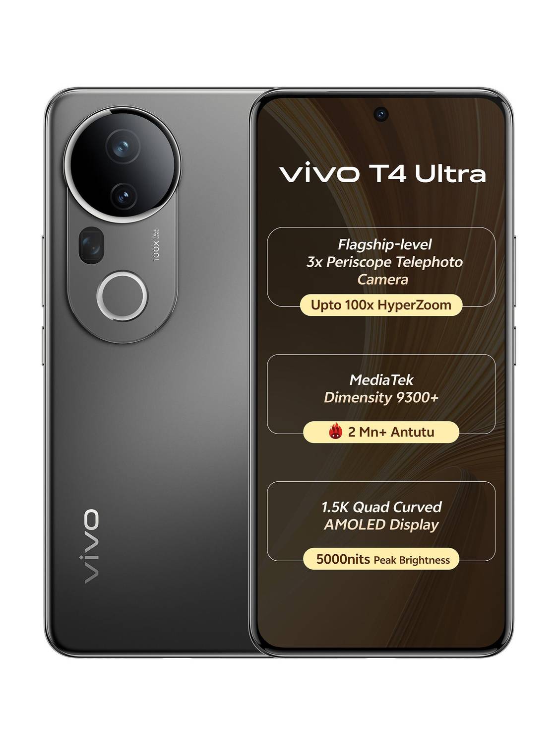 vivo T4 Ultra 5G (256GB, Meteor Grey) - Image 1