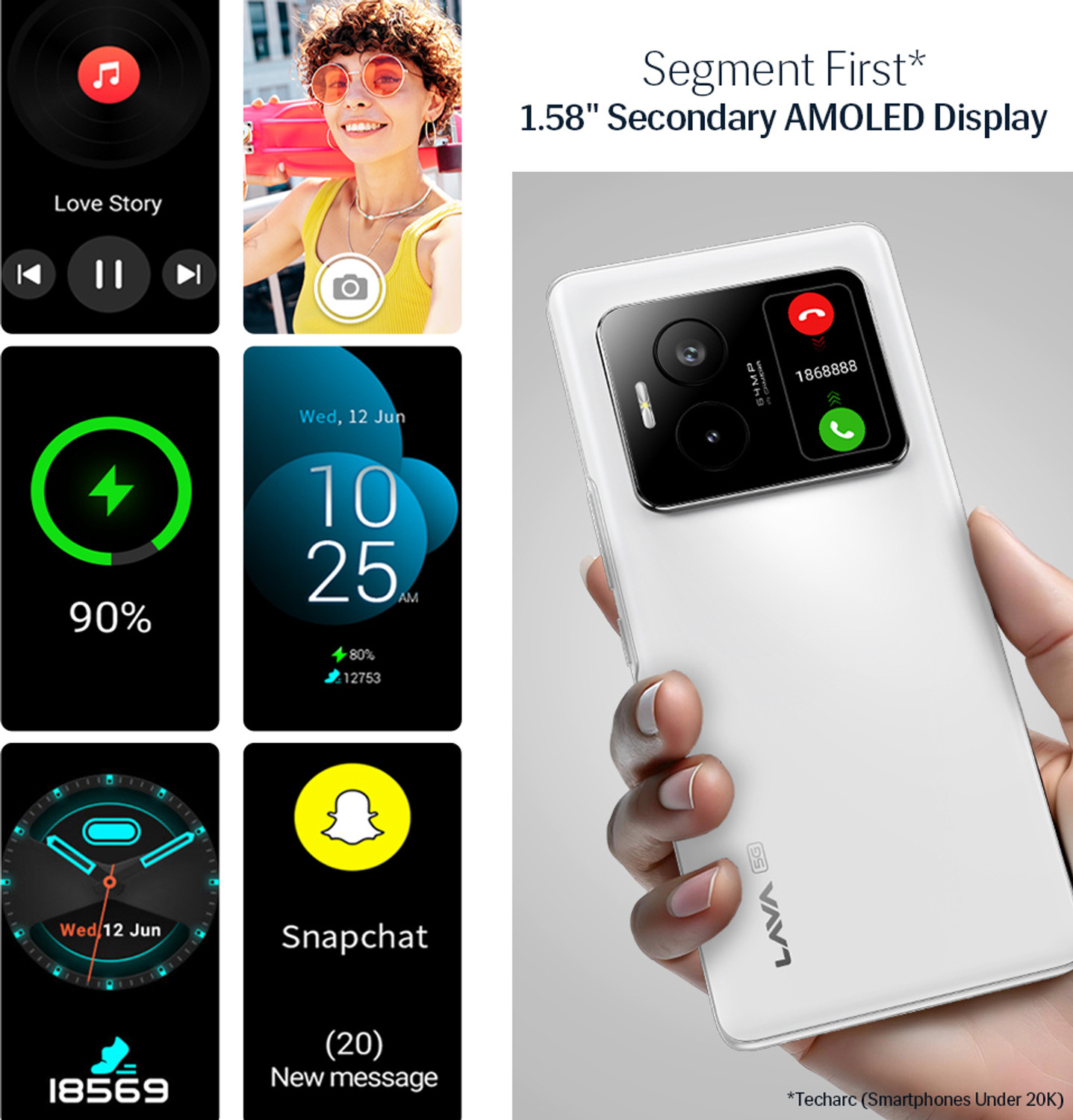 Image of LAVA Blaze Duo (Arctic White, 128 GB)