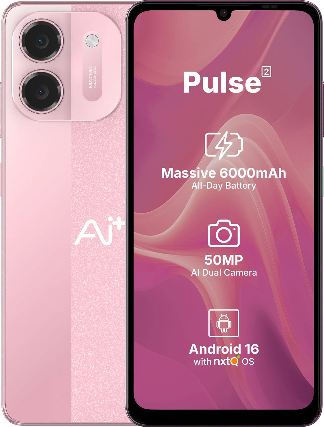 Ai+ Pulse 2 (Pink, 128 GB) - Image 1