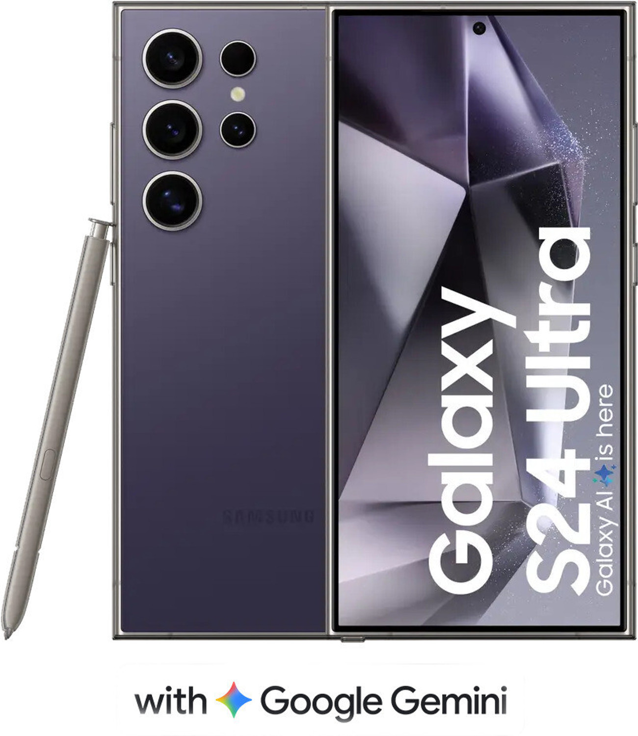 Image of Samsung Galaxy S24 Ultra 5G (Titanium Violet, 256 GB)