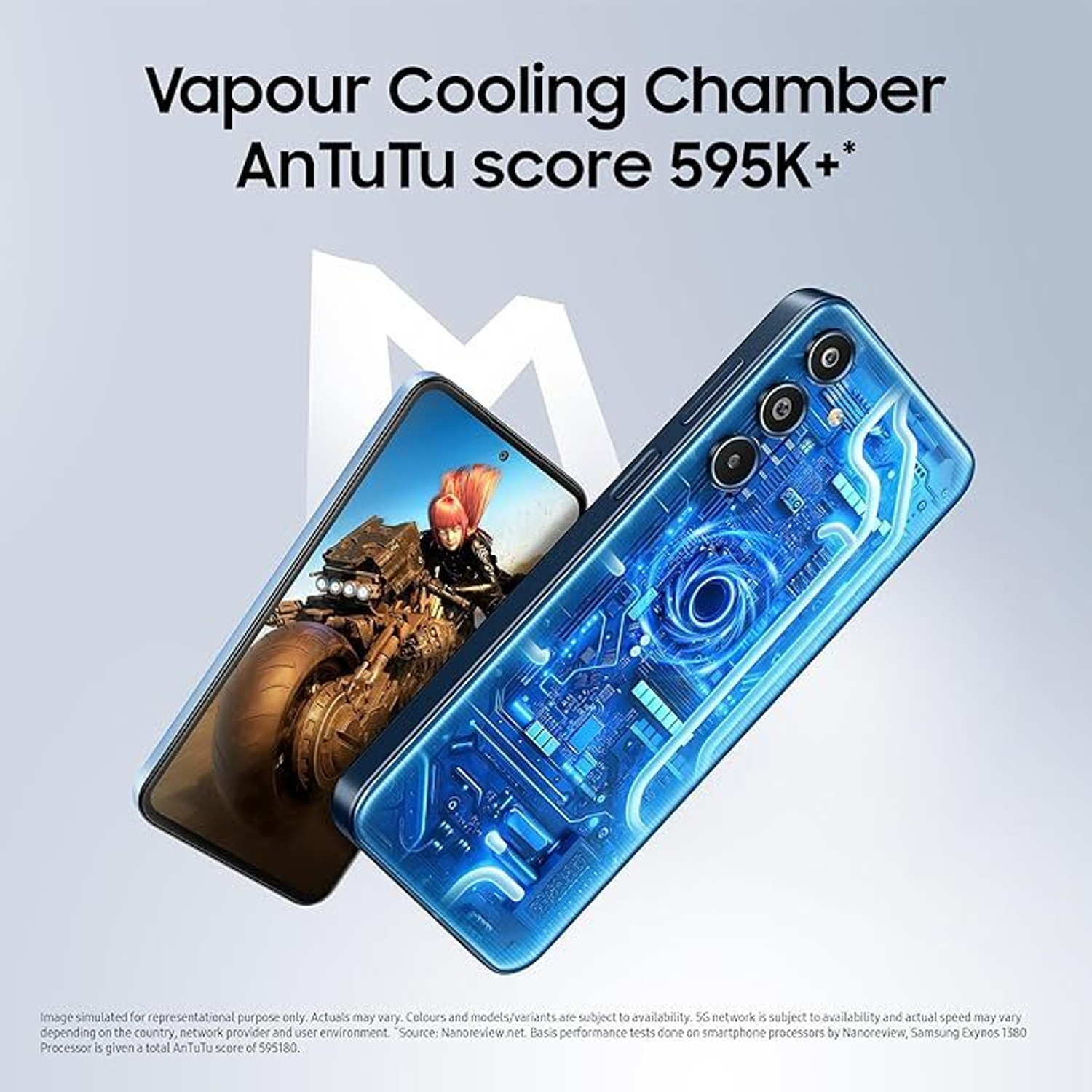 Image of Samsung Galaxy M35 5G (Moonlight Blue, 128 GB)