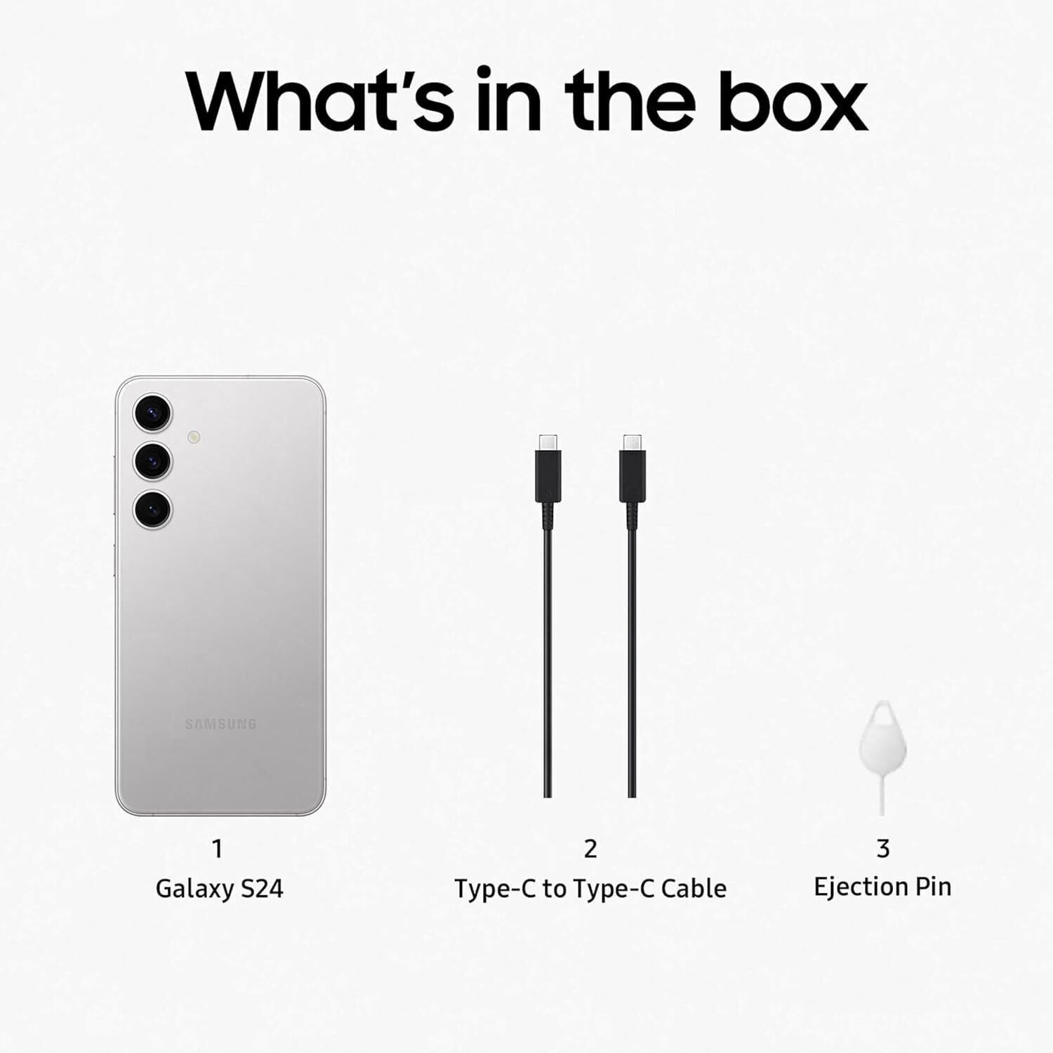 Image of Samsung Galaxy S24 Exynos 5G (Marble Gray, 256 GB)