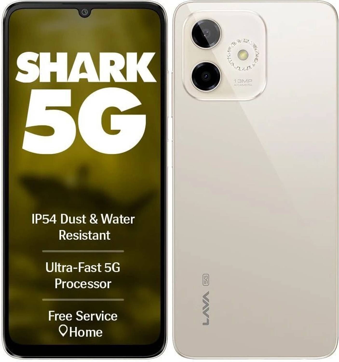 LAVA Shark 5G (stellar gold /steller gold, 64 GB) (4 GB RAM)