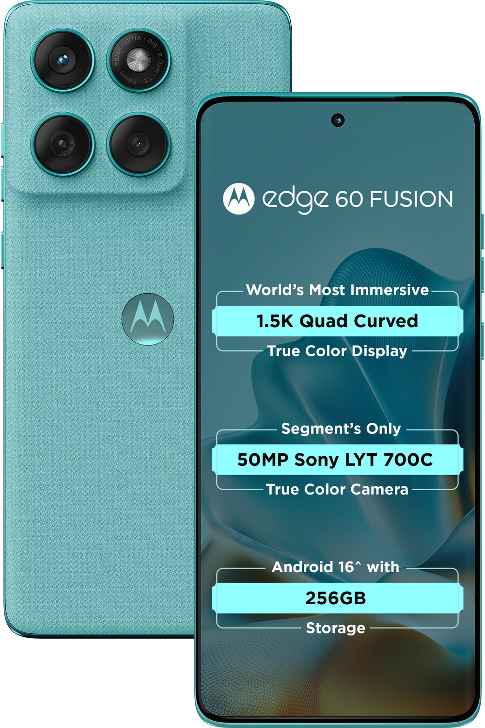 MOTOROLA Edge 60 Fusion 5G (PANTONE Amazonite, 256 GB) (8 GB RAM)