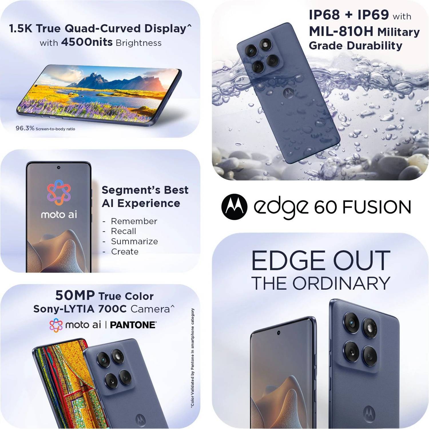 Motorola Edge 60 Fusion 5G (PANTONE Slipstream, 256 GB) - Image 3