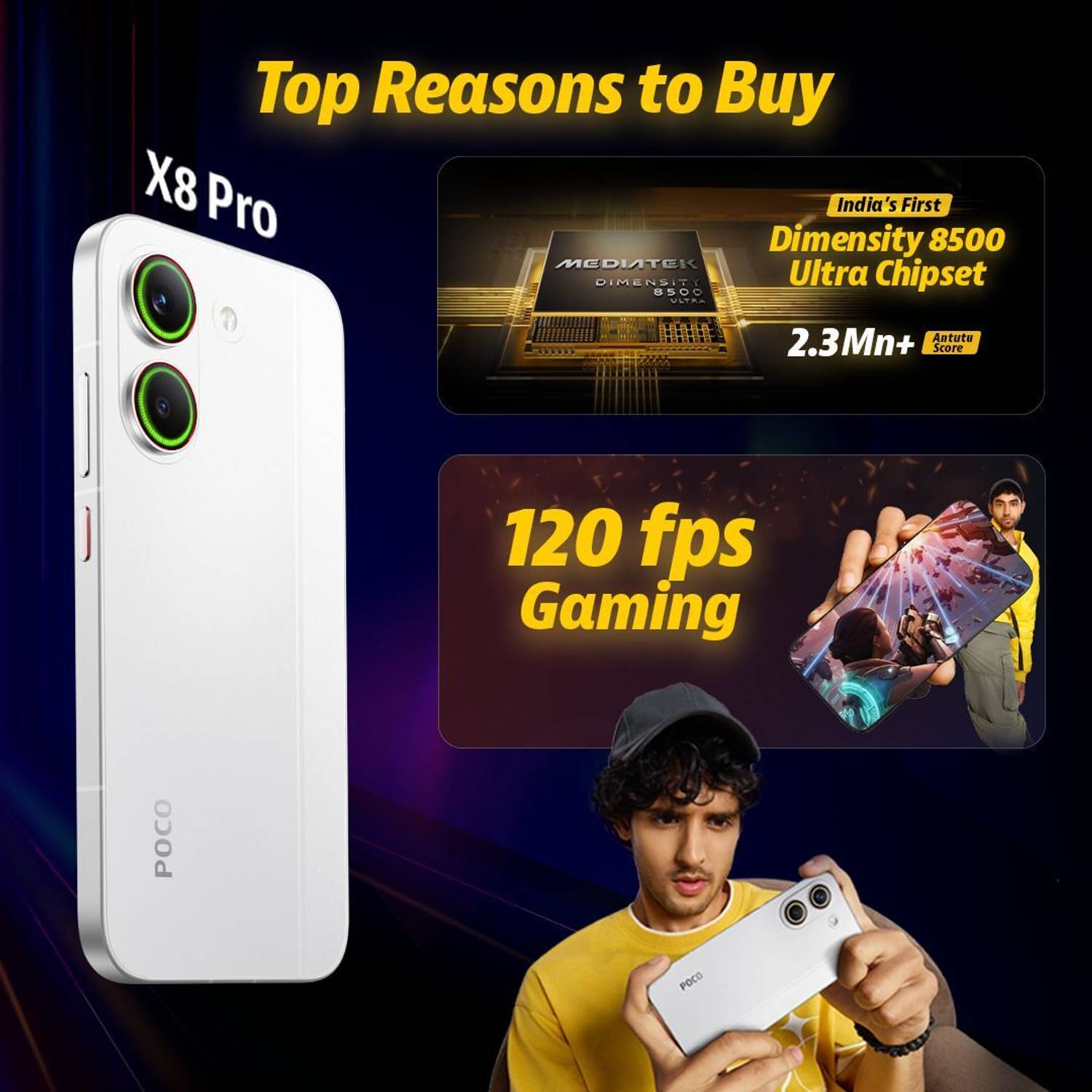 POCO X8 Pro 256GB White - Image 2
