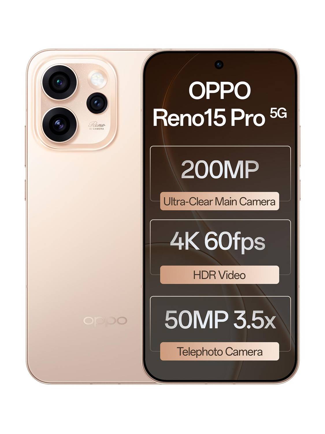 OPPO Reno15 Pro 5G (Sunset Gold, 256 GB) (12 GB RAM)