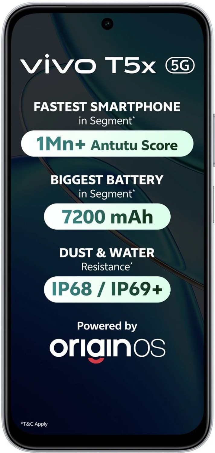 Image of vivo T5x 5G (Cyber Green, 128 GB)