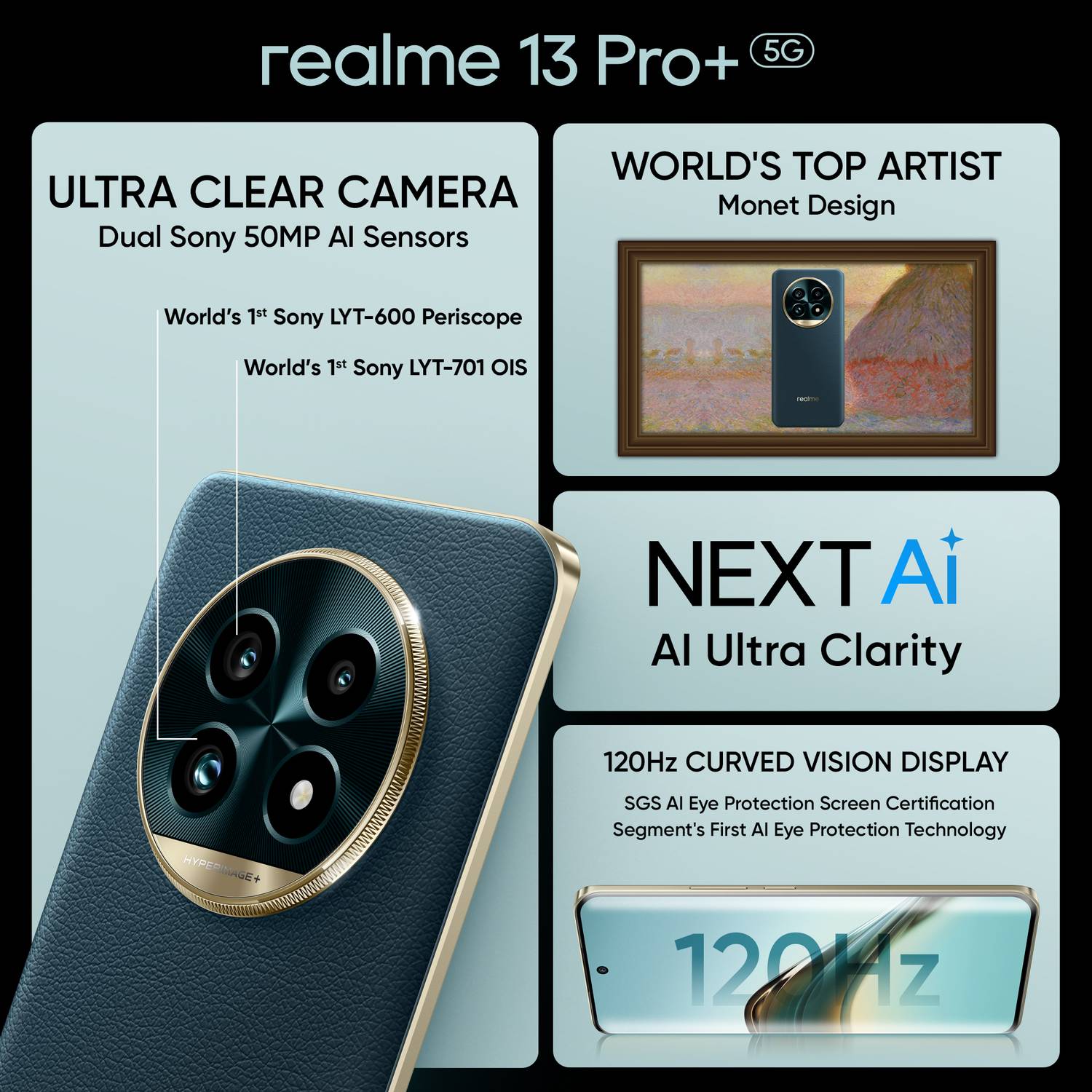 realme 13 Pro+ 5G 256GB Emerald Green - Image 2