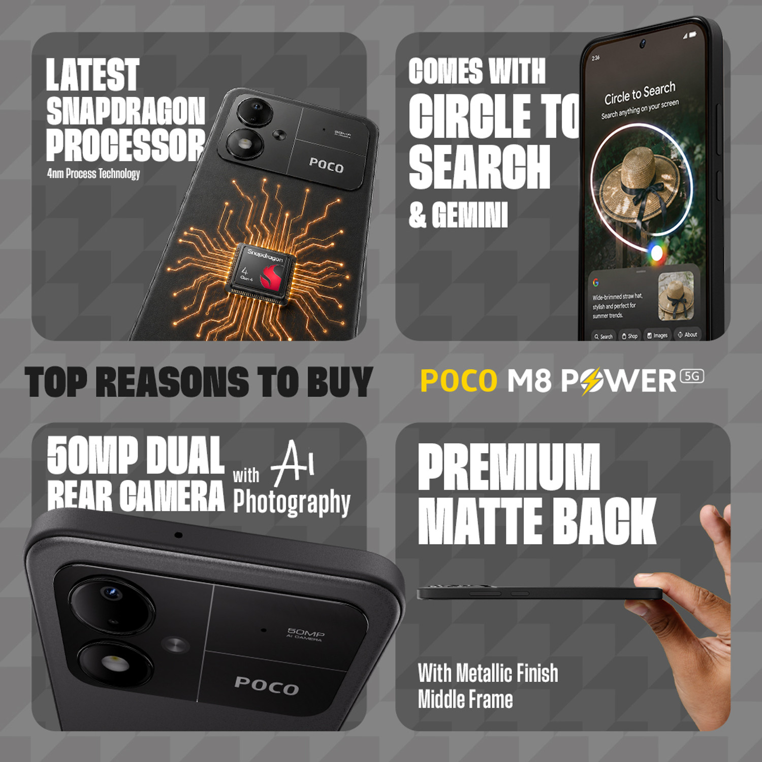 Image of POCO M8 Power 5G (Black, 128 GB)