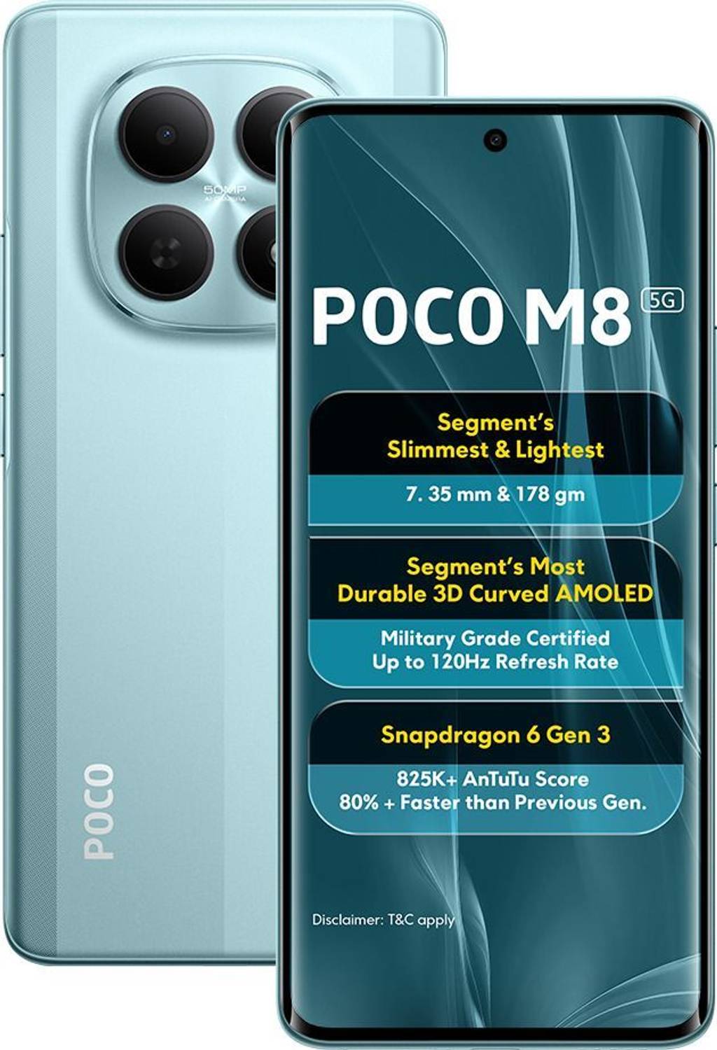 POCO M8 128GB Glacial Blue - Image 1
