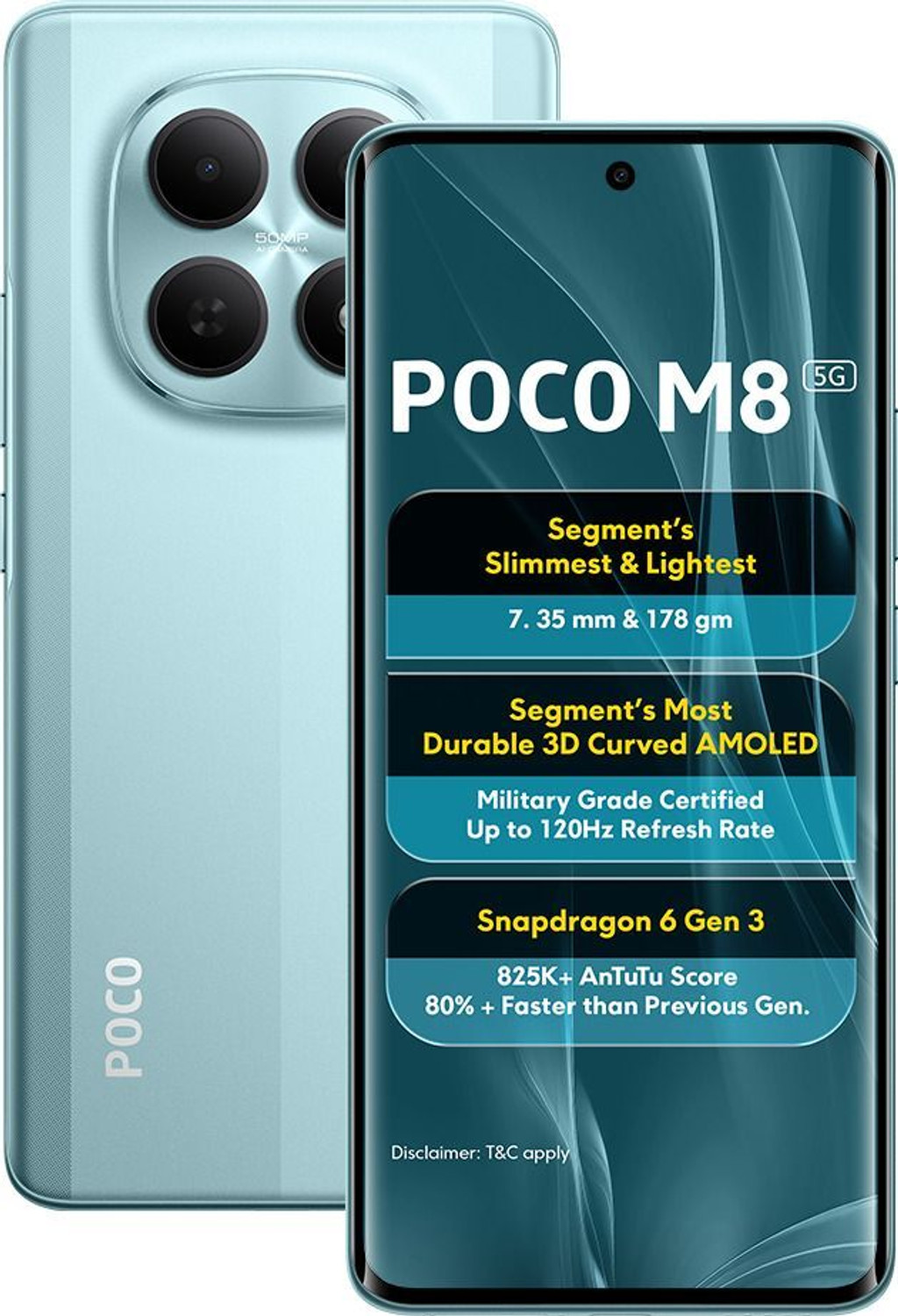 Image of POCO M8 (Glacial Blue, 128 GB)