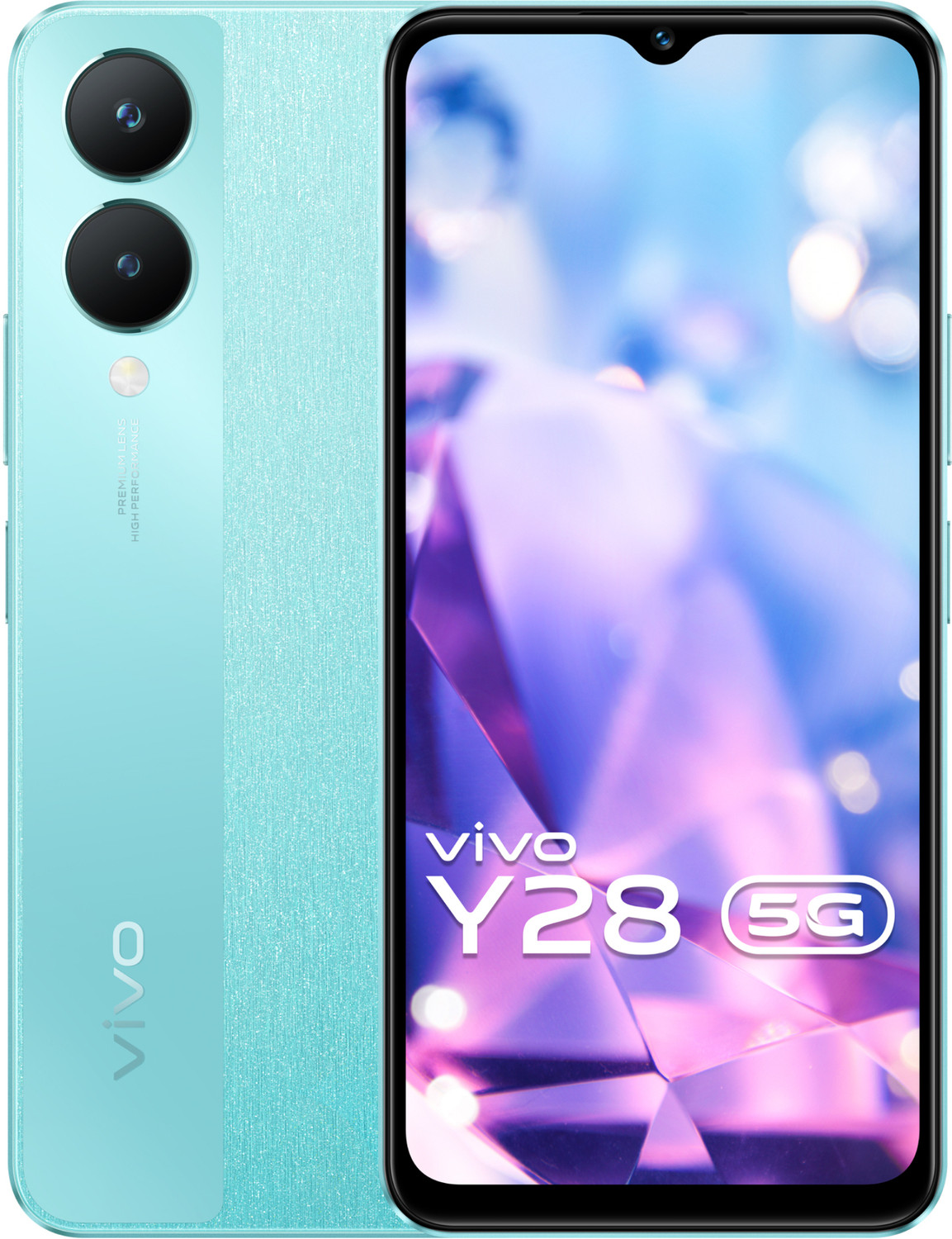 Image of vivo Y28 5G (Glitter Aqua, 128 GB)