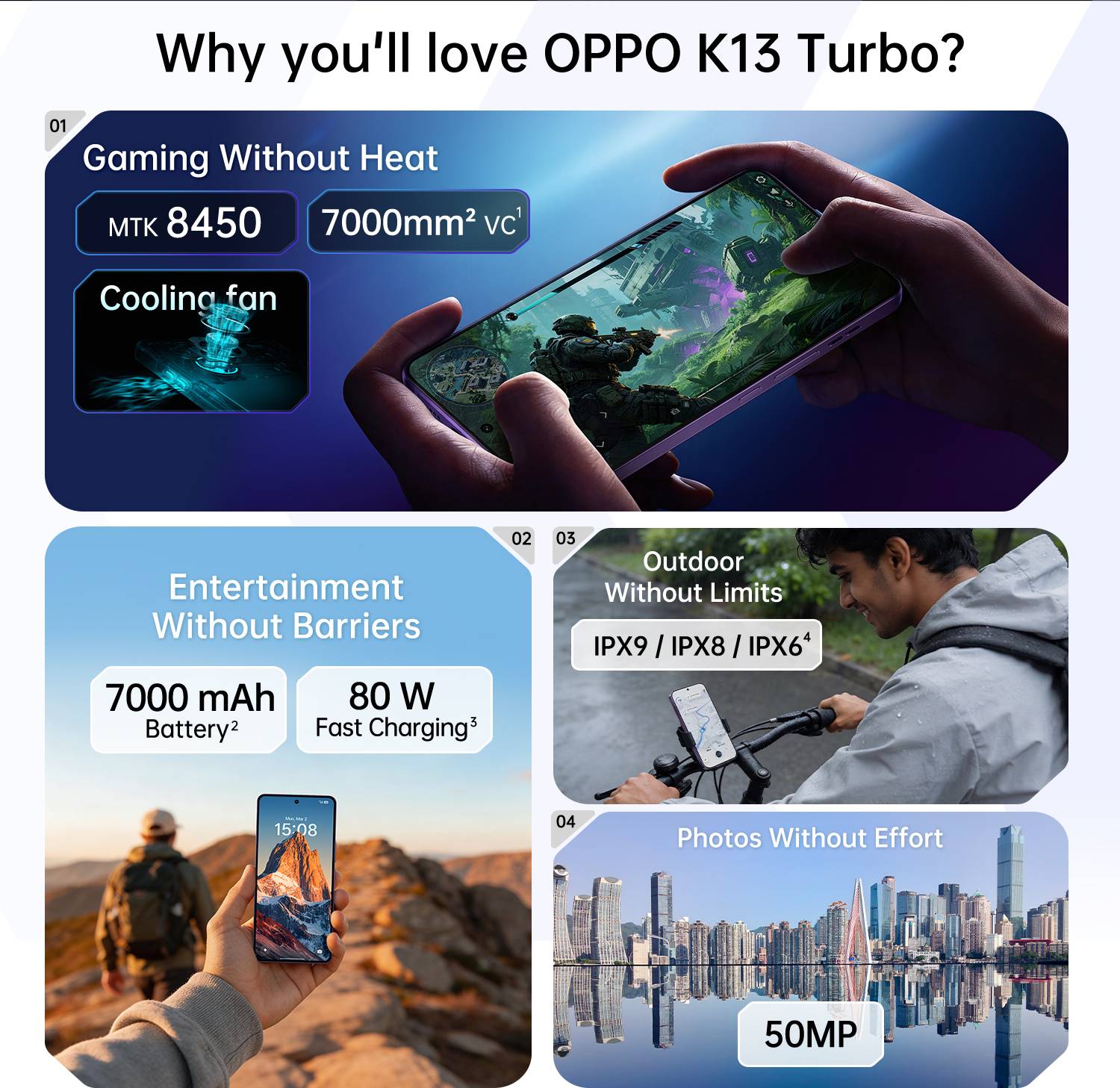 OPPO K13 Turbo 5G 256GB White Knight - Image 3