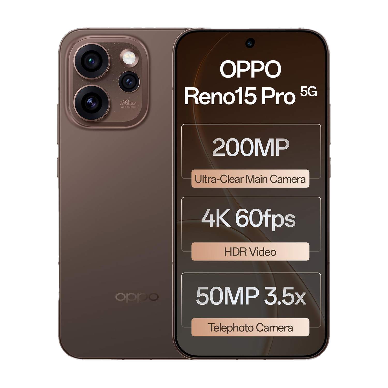 OPPO Reno15 Pro 5G 256GB Cocoa Brown - Image 1