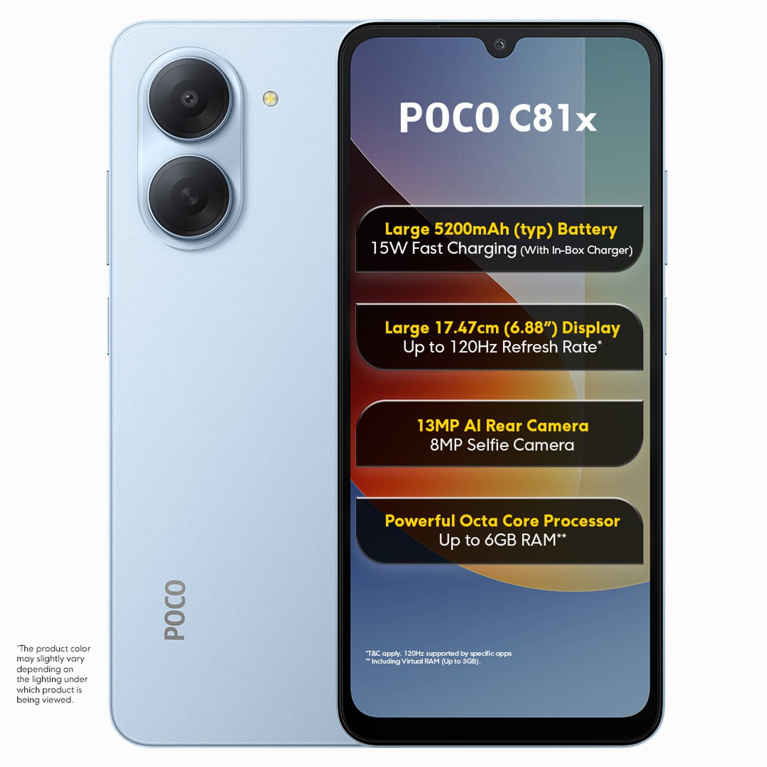 POCO C81x (Ice Blue, 64 GB)