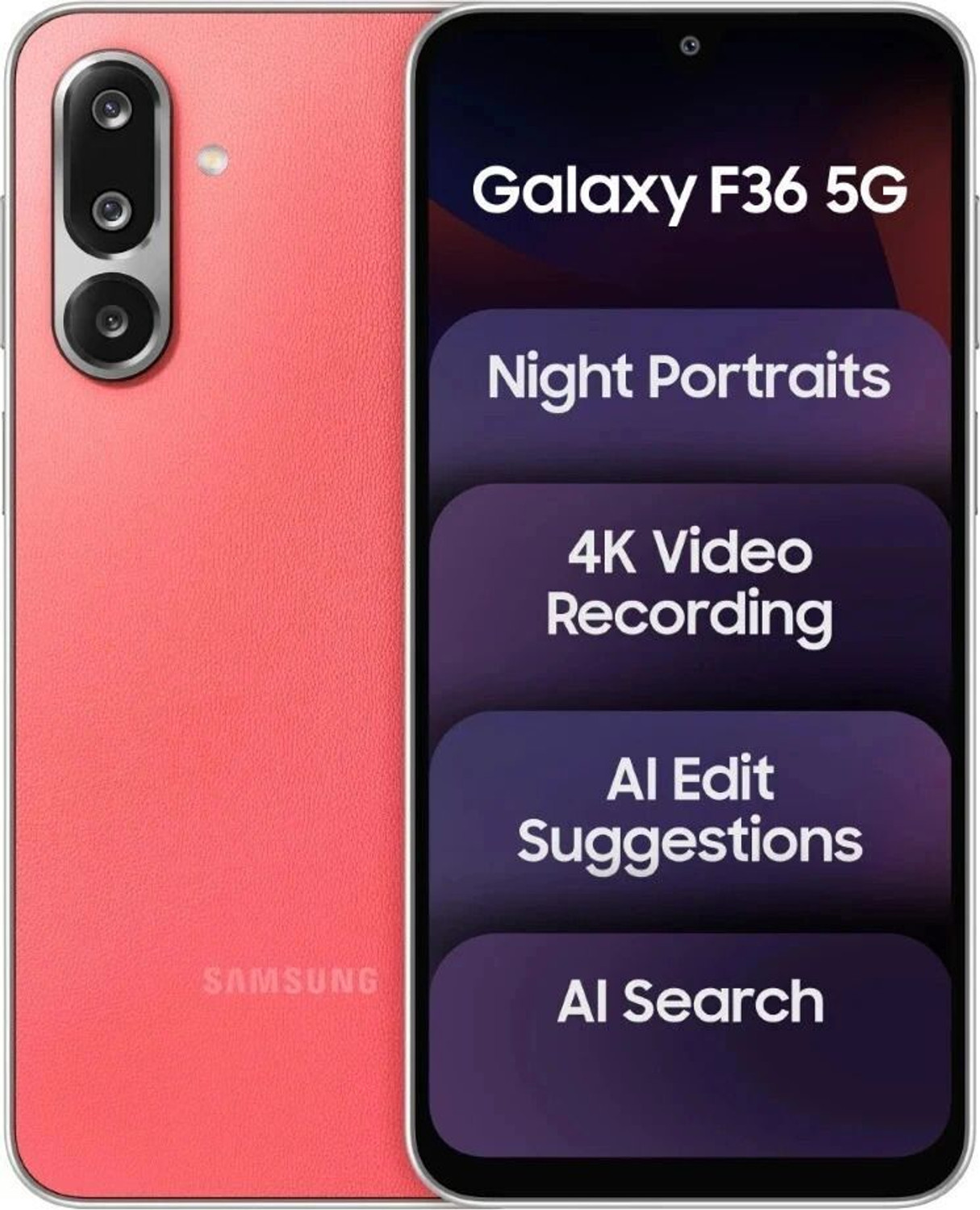 Image of Samsung Galaxy F36 5G (Red, 128 GB)