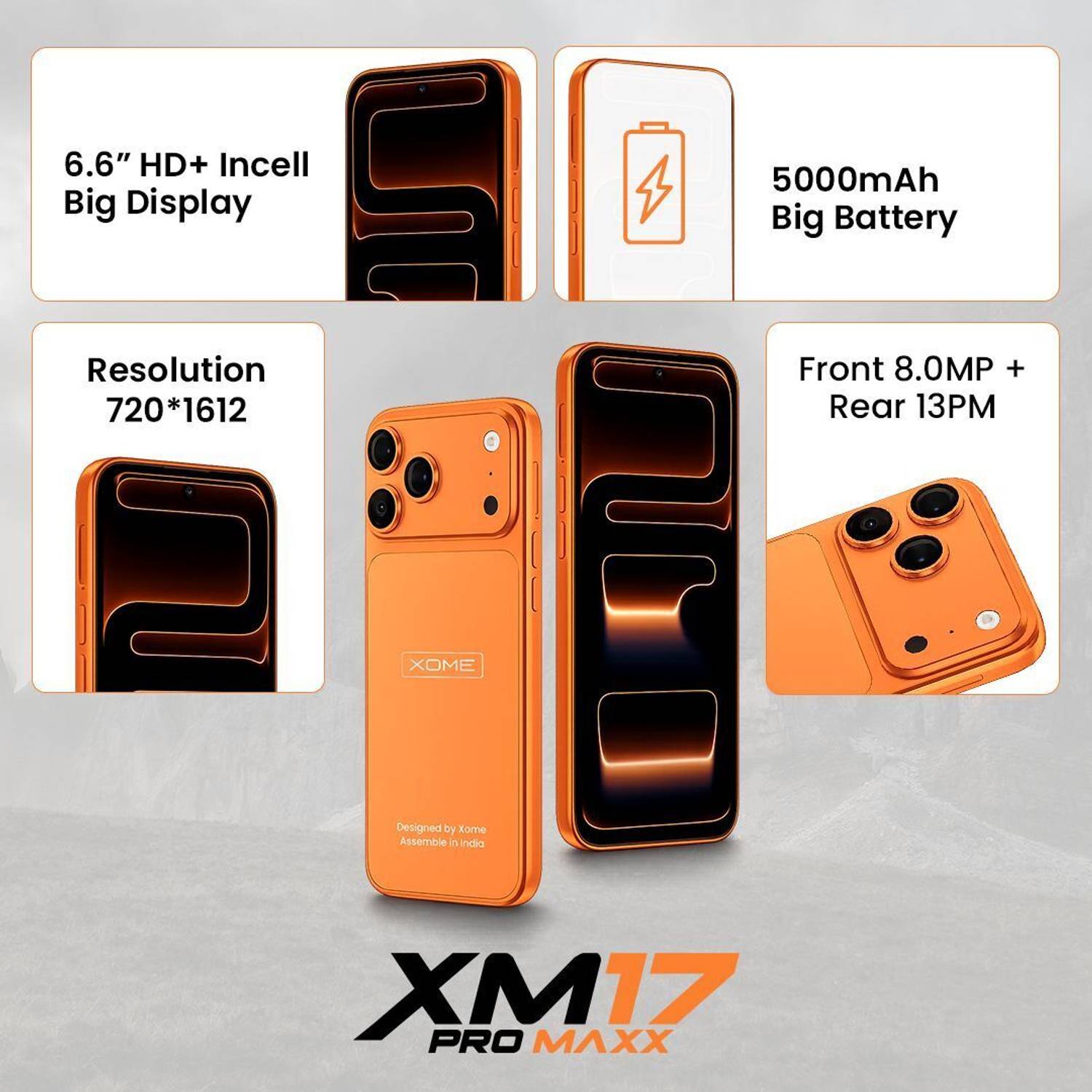 XOME XM17 PRO MAXX 64GB Orange - Image 3
