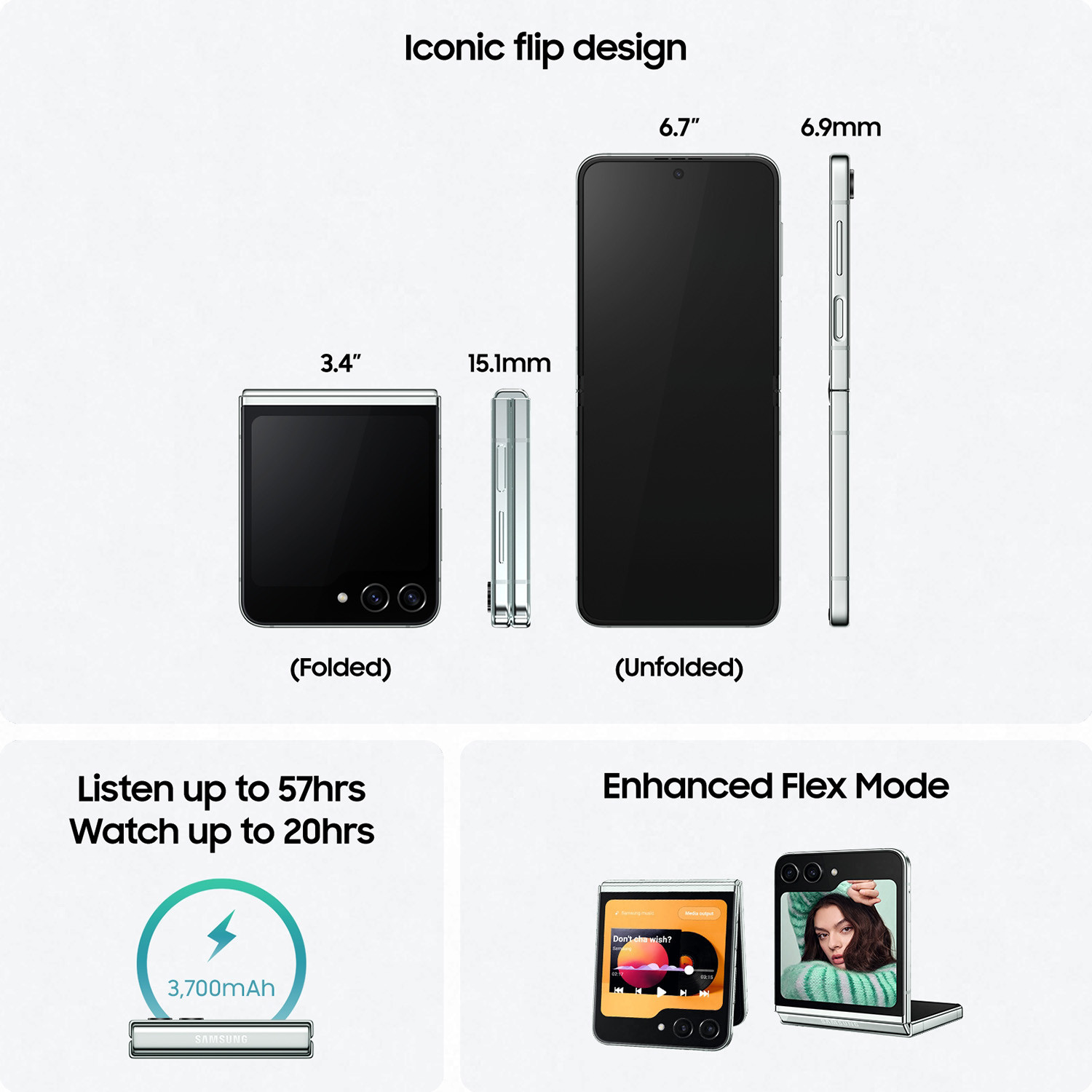 Image of Samsung Galaxy Z Flip5 (Cream, 256 GB)