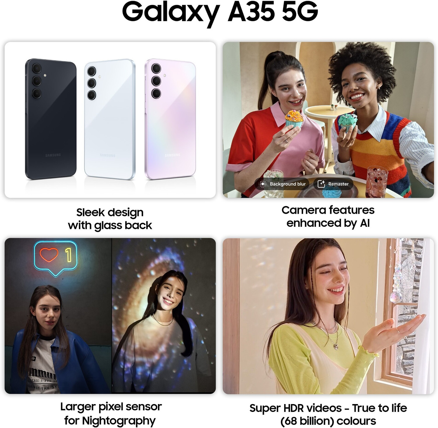 Image of Samsung Galaxy A35 5G (Awesome Lilac, 128 GB)
