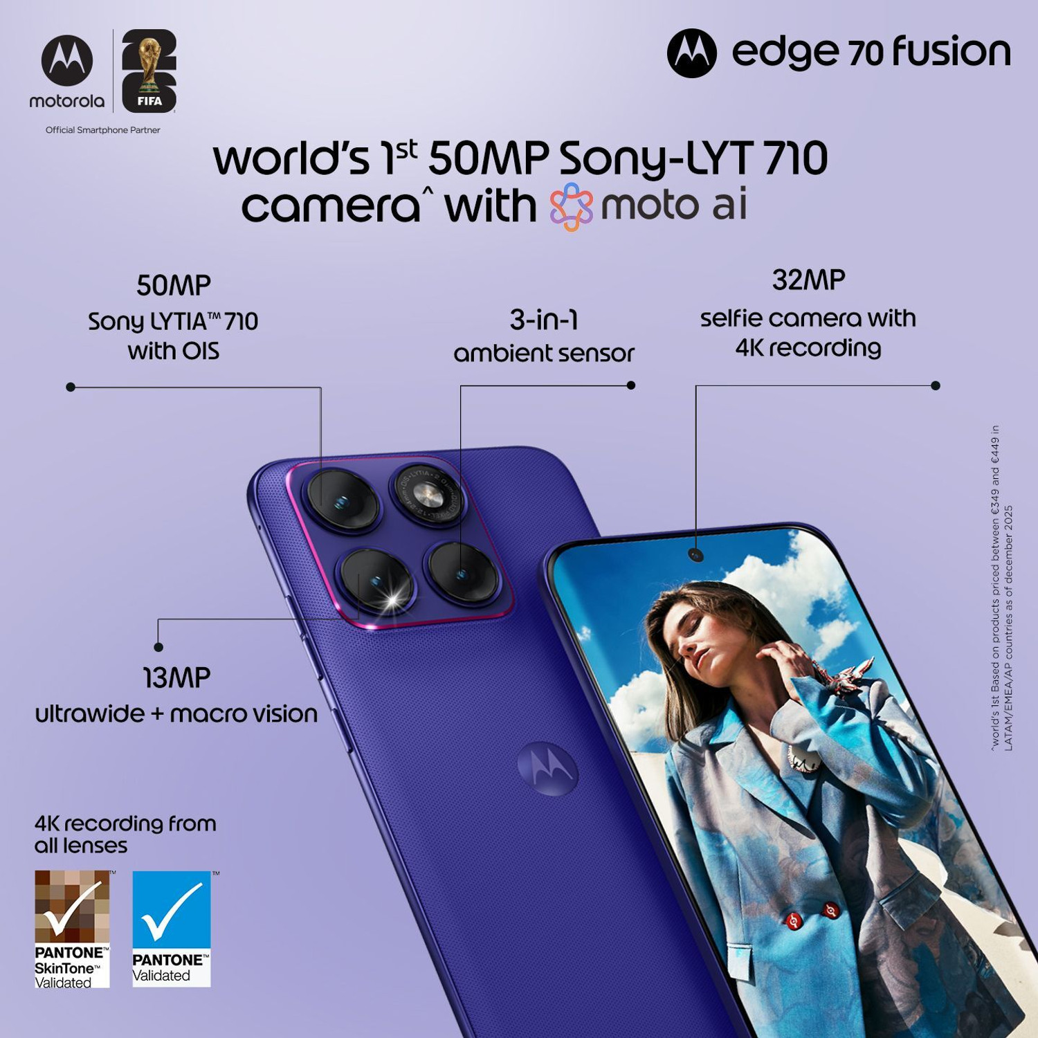 Image of MOTOROLA Edge 70 Fusion (Pantone ORIENT BLUE, 512 GB)