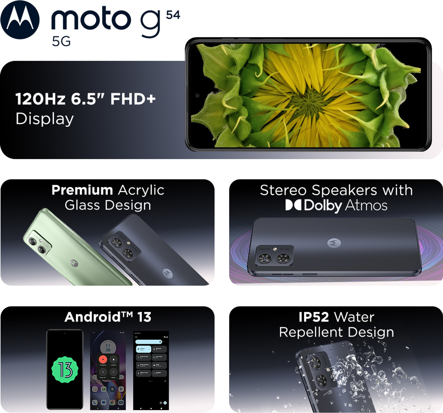 Image of Motorola g54 5G (Midnight Blue, 128 GB)