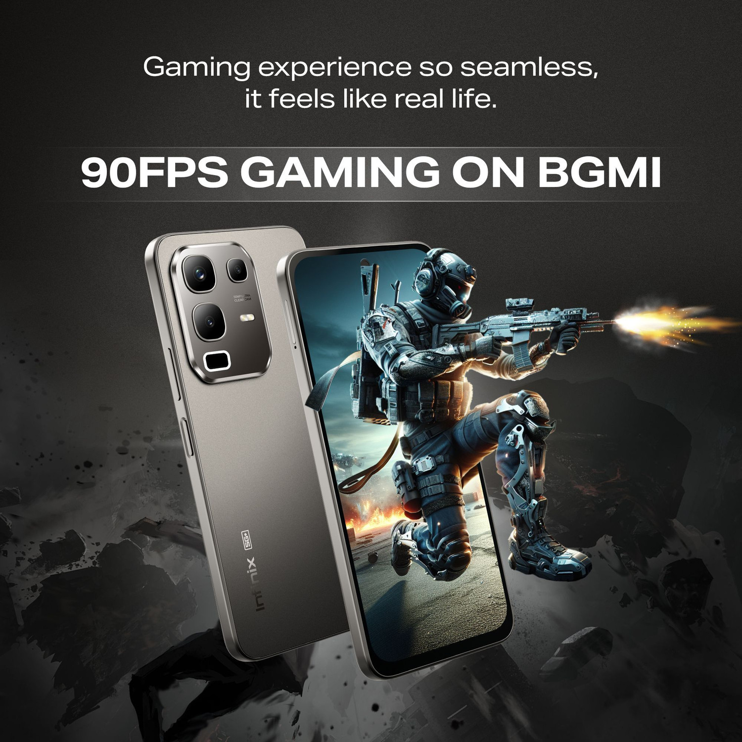Image of Infinix Note 50x 5G+ 45W Charger In the Box & AI (Titanium Grey, 128 GB)