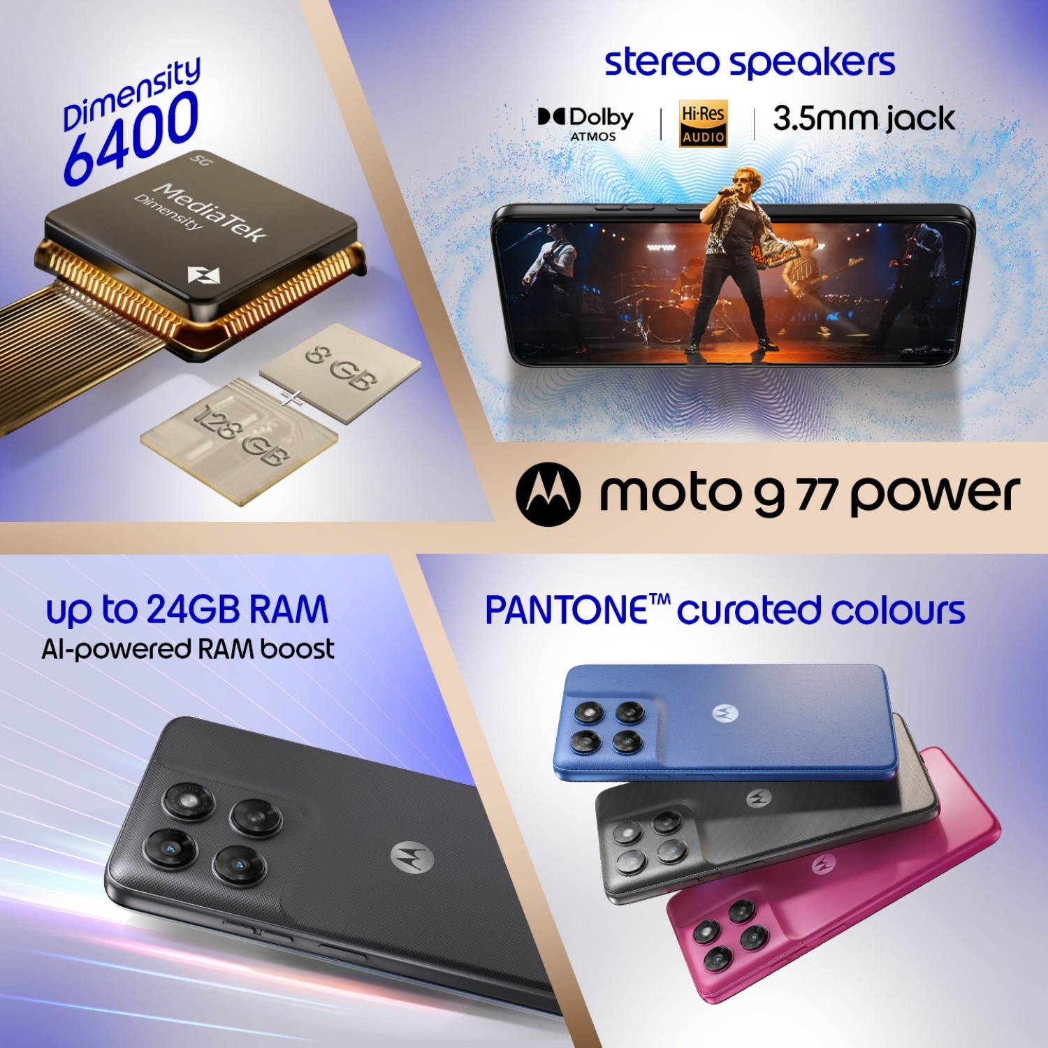 Image of MOTOROLA G77 Power (PANTONE Impenetrable, 128 GB)