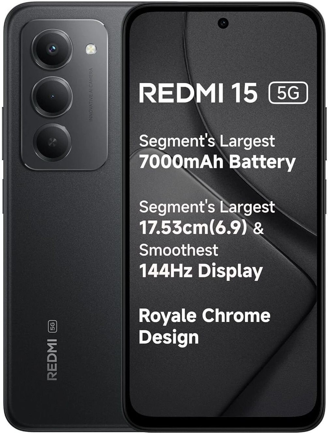 Image of REDMI 15 5G (Midnight Black, 128 GB)