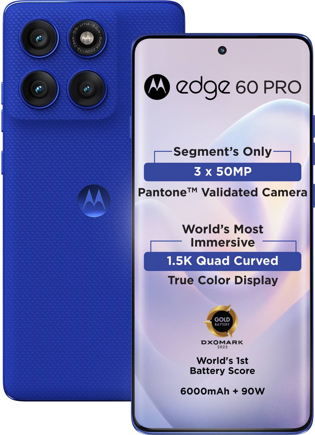 Motorola Edge 60 Pro 256GB Pantone Dazzling Blue - Image 3