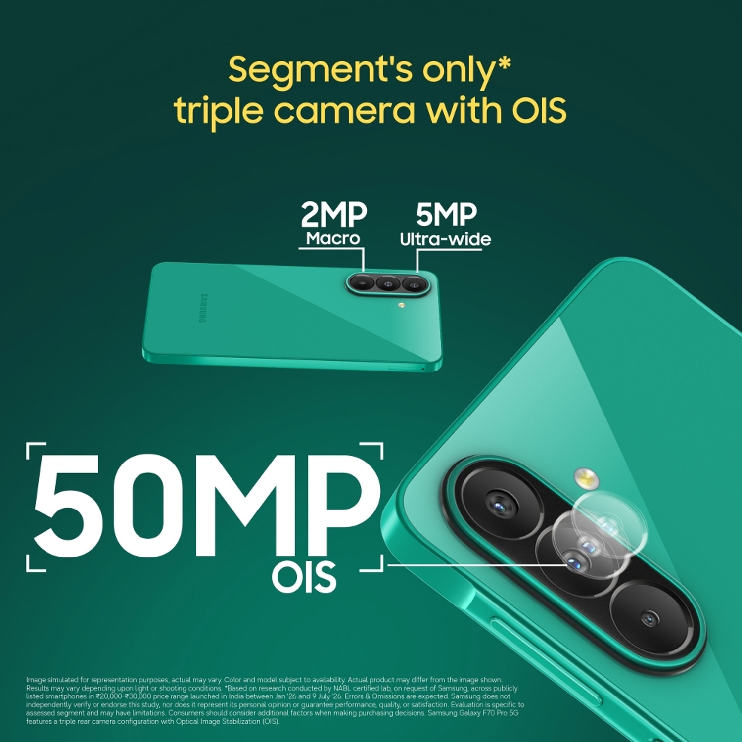 Image of Samsung Galaxy F70 Pro 5G (Aura Green, 128 GB)
