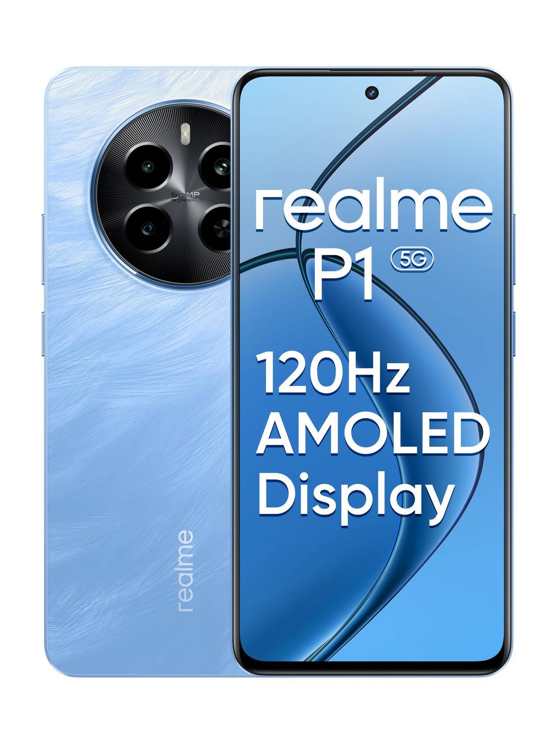 realme P1 5G 128GB Feather Blue - Image 1