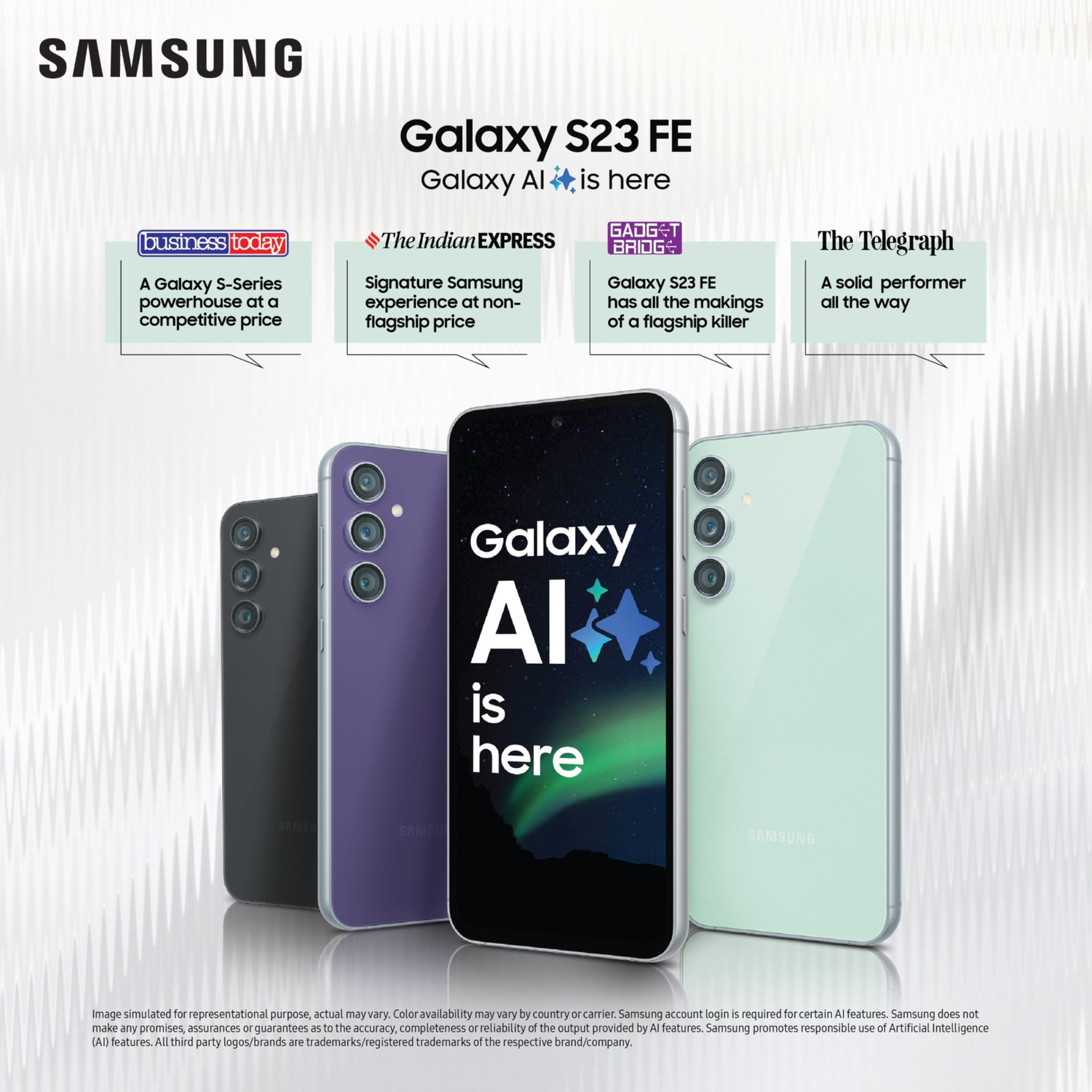 Image of Samsung Galaxy S23 FE (Cream, 256 GB)