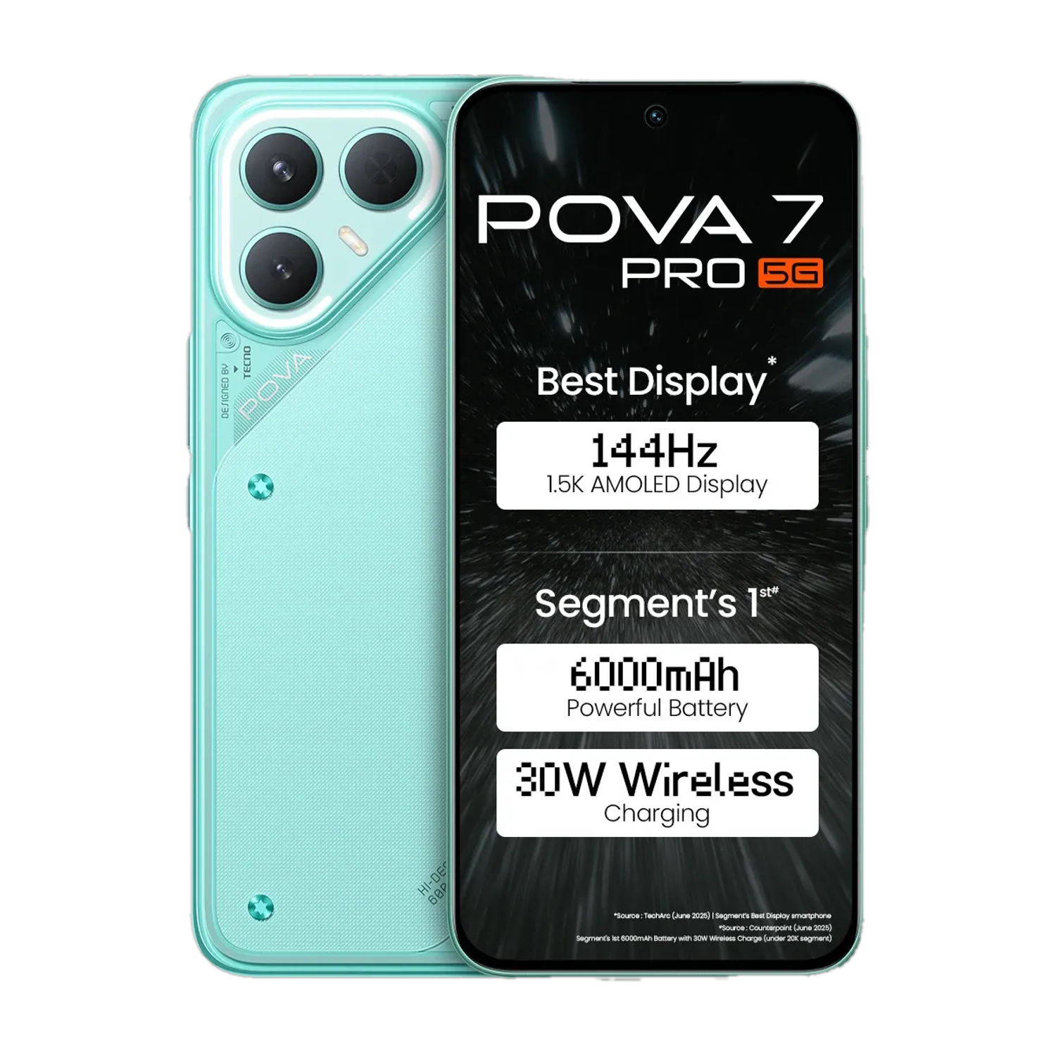 Tecno Pova 7 Pro 5G 128GB Neon Cyan