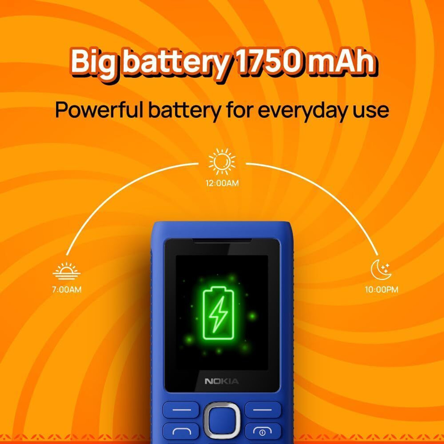 Image of Nokia 110 Power Keypad Phone,Dual SIM, Camera, Long Lasting Battery,Phone Talker