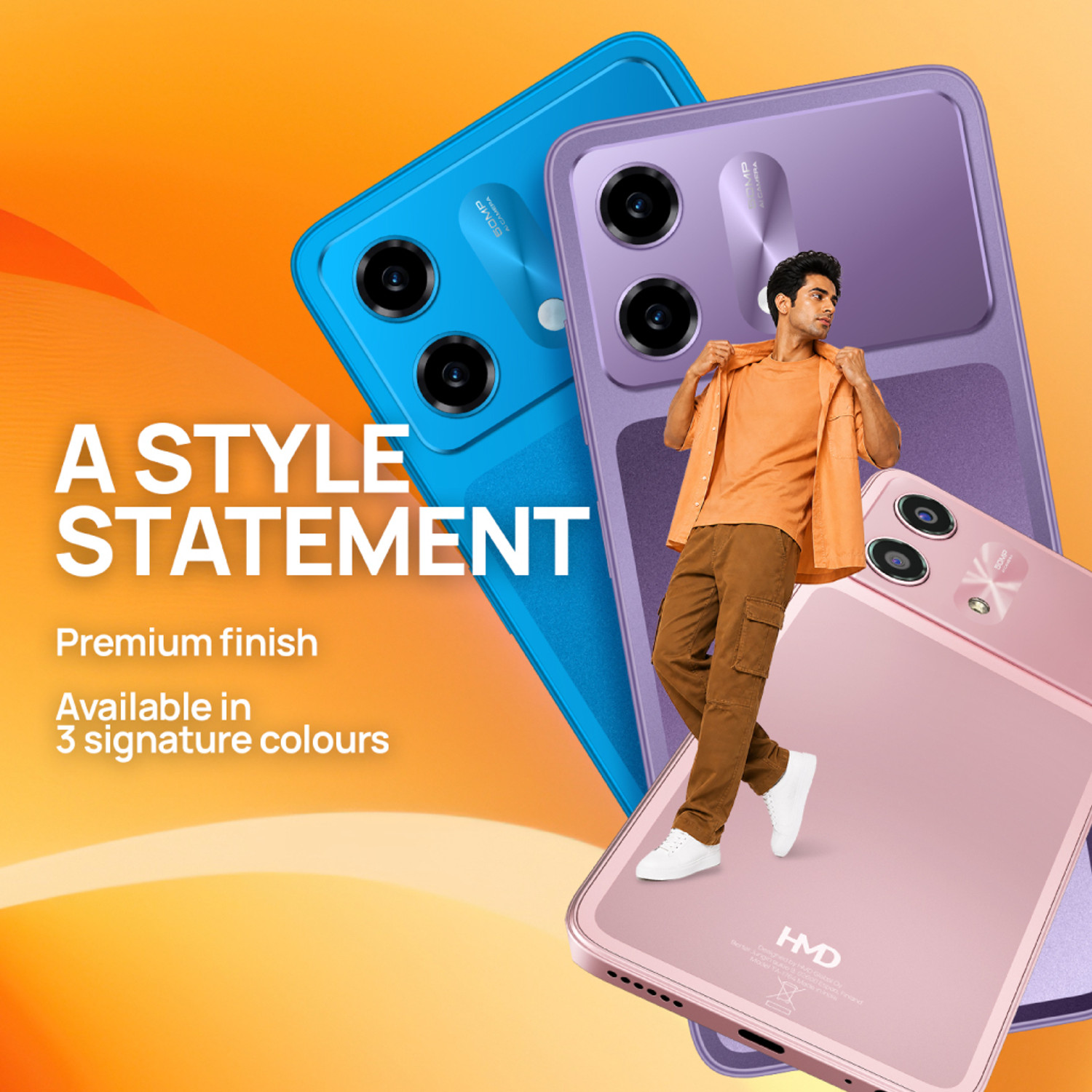 Image of HMD Vibe2 5G (Peach Pink, 64 GB)