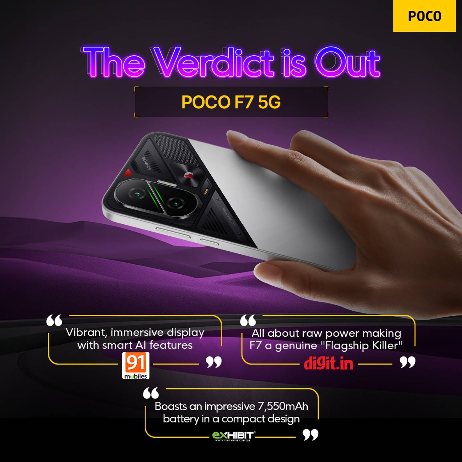 POCO F7 5G 512GB Cyber Silver - Image 4