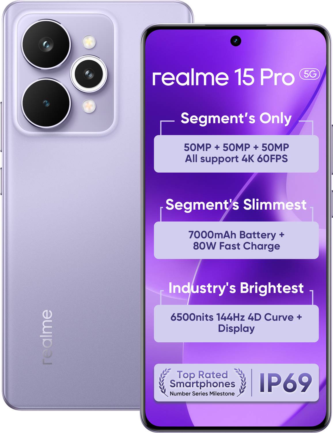 realme 15 Pro 5G 256GB Silk Purple - Image 2
