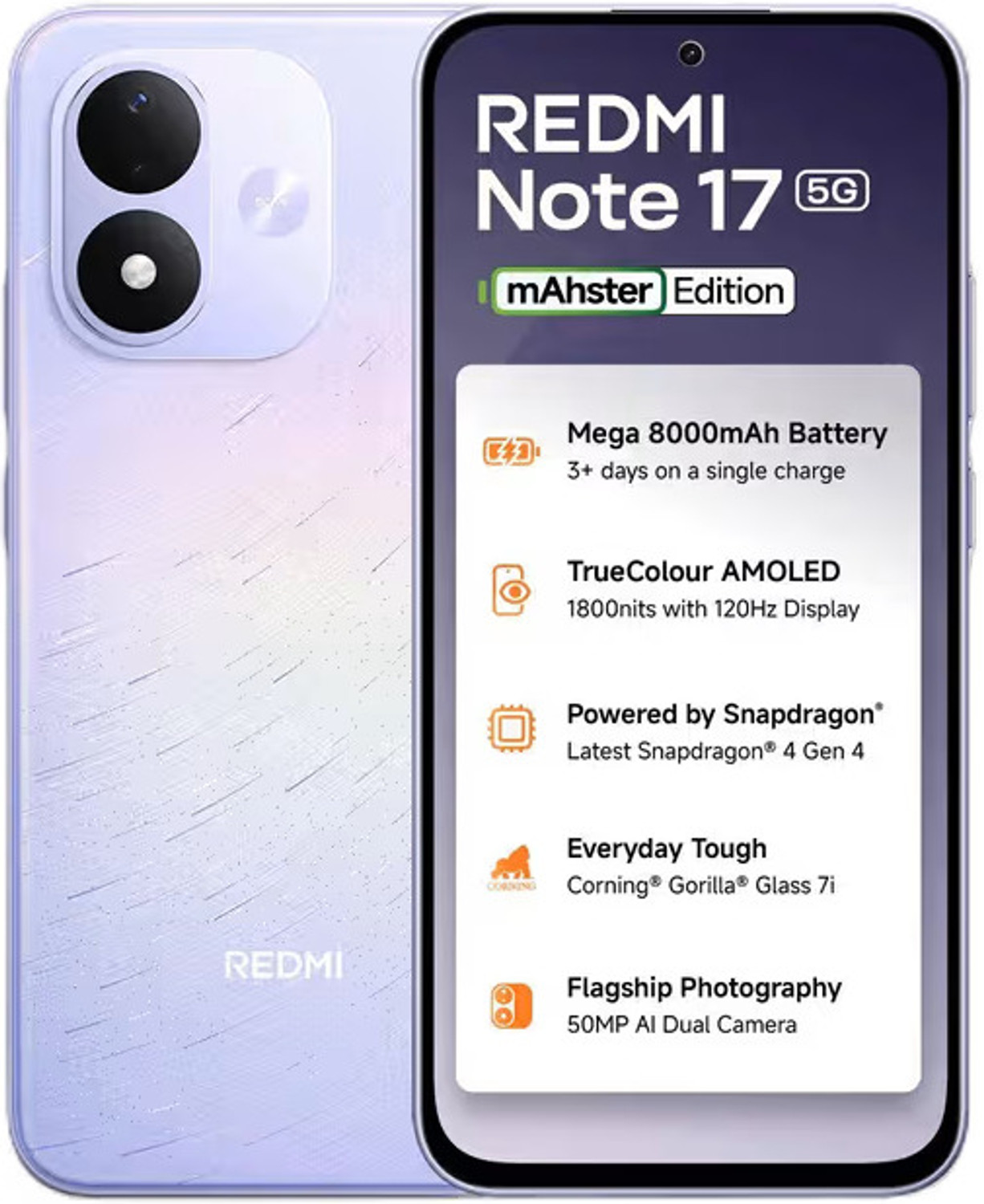 Image of REDMI Note 17 5G (Starlight Purple, 128 GB)