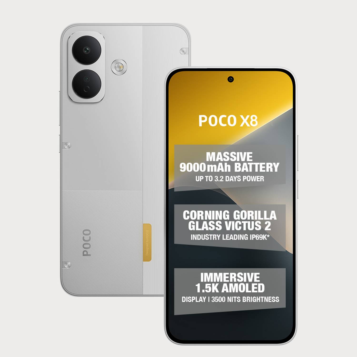 POCO X8 5G 128GB Frost White - Image 1