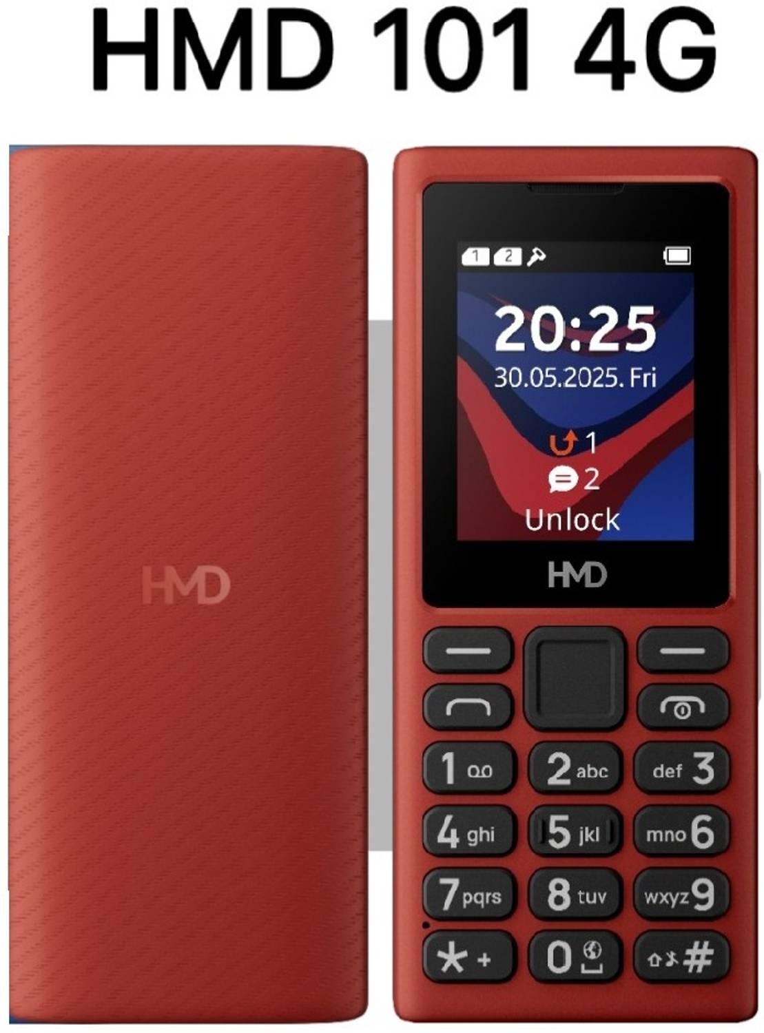 HMD 101 4G Feature Phone with Cloud Phone Apps, Type C Fast Charg