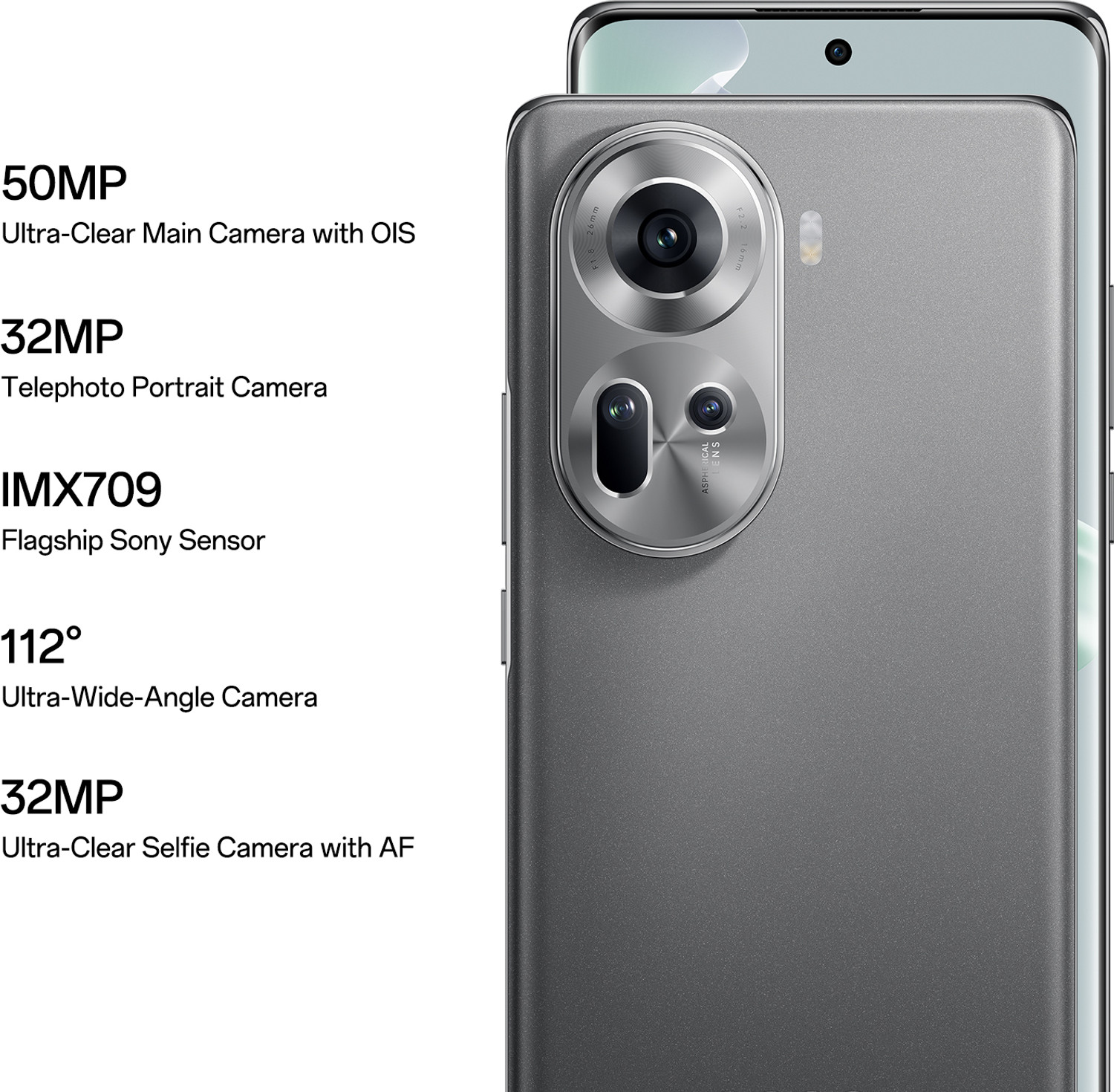 Image of OPPO Reno11 5G (Rock Grey, 128 GB)