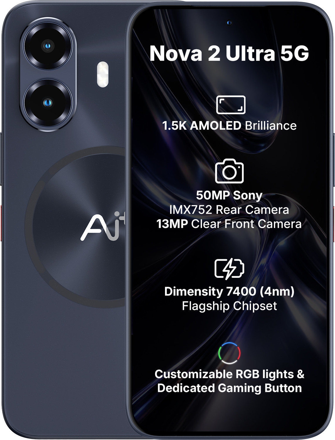 Image of Ai+ Nova 2 Ultra 5G (Black, 128 GB)