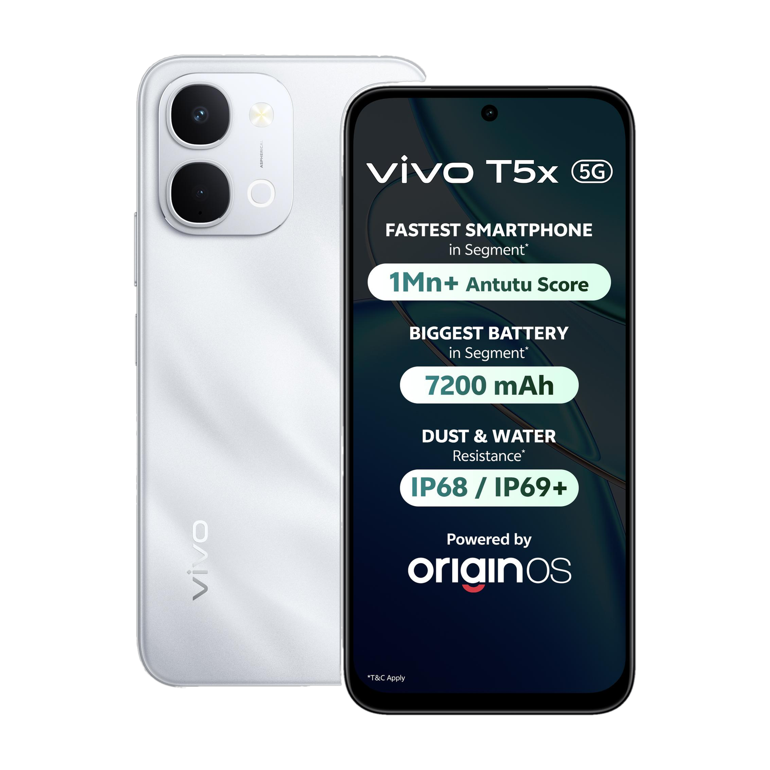 Image of vivo T5x 5G (Star Silver, 256 GB)